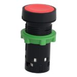Bouton poussoir à rappel par ressort rouge 1NC, configuration visible, vue complémentaire 6
