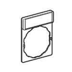 Porte-étiquette standard à graver 30 x 40 mm Ø22 ZBY2101 – Image 2