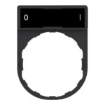 Porte-étiquette Ø22 30 x 40 mm avec étiquette O-I, finition Gris foncé, vue complémentaire 1