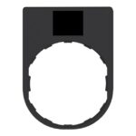 Porte-étiquette Ø22 30 x 40 mm avec étiquette O-I, finition Gris foncé, vue complémentaire 3