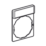 Porte-étiquette Ø22 30 x 40 mm avec étiquette O-I, finition Gris foncé, vue complémentaire 9
