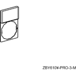 Porte étiquette standard 30 x 50 mm Ø22 à graver ZBY6101 – Image 3