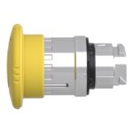 Tête d'arrêt d'urgence jaune à déverrouillage rotatif Ø40, configuration visible, vue complémentaire 5