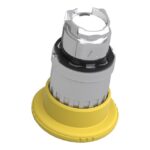 Tête d'arrêt d'urgence jaune à déverrouillage rotatif Ø40, configuration visible, vue complémentaire 6