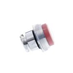 Tête de bouton-poussoir capuchonnée rouge Ø22, configuration visible, vue complémentaire 3
