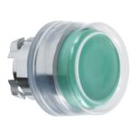 Tête de bouton-poussoir capuchonnée verte Ø22, configuration visible, vue complémentaire 6