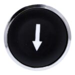Tête bouton-poussoir noire flèche basse Ø22 ZB4BA335 – Image 3