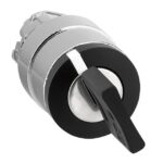 Tête bouton tournant à serrure 2 positions Ø22 noir ZB4BG2 – Image 6