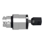 Tête bouton tournant à serrure 2 positions Ø22 noir ZB4BG6 – Image 6