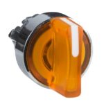 Tête bouton tournant lumineux 2 positions Ø22 jaune – Image 8