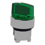 Tête bouton tournant lumineux 2 positions Ø22 vert ZB4BK1233 – Image 3