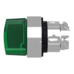 Tête bouton tournant lumineux 2 positions Ø22 vert ZB4BK1233 – Image 4
