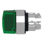 Tête bouton tournant lumineux 3 positions vert Ø22 ZB4BK1533 – Image 4
