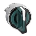 Tête bouton tournant lumineux 3 positions vert Ø22 ZB4BK1533 – Image 7