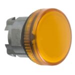 Tête de voyant ronde jaune lisse Ø22, vue complémentaire 1