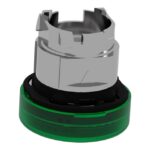 Tête de voyant ronde verte lisse Ø22 pour LED, configuration visible, vue complémentaire 4