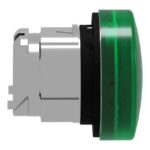 Tête de voyant ronde verte lisse Ø22 pour LED, configuration visible, vue complémentaire 5