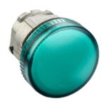 Tête voyant lumineux verte Ø22 BA9s lisse, configuration visible, vue complémentaire 1