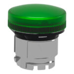Tête voyant lumineux verte Ø22 BA9s lisse, configuration visible, vue complémentaire 2