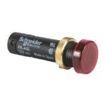 Voyant lumineux rond rouge Ø12 24V DEL IP40, configuration visible, vue complémentaire 1
