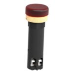 Voyant lumineux rond rouge Ø12 24V DEL IP40, configuration visible, vue complémentaire 3