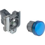 Voyant lumineux rond bleu 22 mm LED 24V XB4BVB6 – Image 6