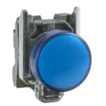 Voyant lumineux rond bleu 22 mm LED 24V XB4BVB6 – Image 7