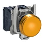 Voyant lumineux rond orange 22 mm LED 240 V XB4BVM5 – Image 2