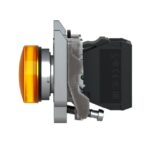 Voyant lumineux rond orange 22 mm 24 V LED XB4BVB5 – Image 2
