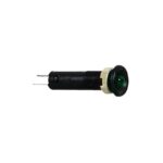 Voyant lumineux rond vert 8 mm 24 V LED IP40, configuration visible, vue complémentaire 1