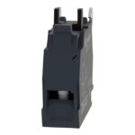 Bloc contact pour bouton poussoir 1F doré Ø22, montage fixation frontale, vue complémentaire 3