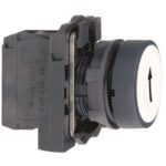 Bouton-poussoir blanc affleurant 22 mm 1F XB5AA3341 – Image 2