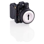 Bouton-poussoir blanc affleurant 22 mm 1F XB5AA3341 – Image 3