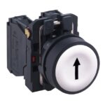 Bouton-poussoir blanc affleurant 22 mm 1F XB5AA3341 – Image 8