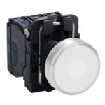 Bouton-poussoir lumineux blanc Ø22 24 V 1O+1F, IP66, vue complémentaire 7