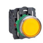 Bouton-poussoir lumineux jaune 24 V 1O+1F XB5AW35B5 – Image 9