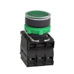 Bouton-poussoir lumineux vert affleurant 24 V XB5AW33B5 – Image 3