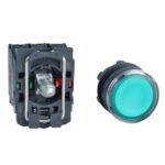 Bouton-poussoir lumineux vert affleurant 240 V XB5AW33M5 – Image 2