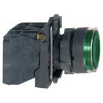 Bouton-poussoir lumineux vert affleurant 240 V XB5AW33M5 – Image 3