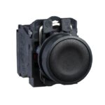 Bouton-poussoir noir affleurant Ø22 1F XB5AA21 – Image 2
