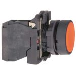 Bouton-poussoir rouge affleurant à impulsion Ø22 XB5AA42 – Image 2