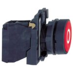 Bouton-poussoir rouge affleurant Ø22 1NO XB5AA4322 – Image 3