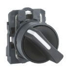Bouton tournant noir 2 positions Ø22 1F, IP67/IP69K, vue complémentaire 1
