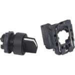 Bouton tournant noir 2 positions Ø22 1F, IP67/IP69K, vue complémentaire 3