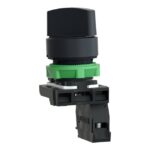 Bouton tournant noir 2 positions Ø22 1F, IP67/IP69K, vue complémentaire 5
