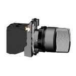 Bouton tournant noir 3 positions Ø22 2F XB5AD53 – Image 2