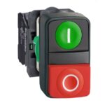 Bouton-poussoir double vert rouge 22 mm, IP67/IP69K, vue complémentaire 7