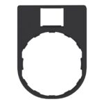 Porte-étiquette standard 30 x 40 mm Ø22 sans étiquette ZBZ32, configuration visible, vue complémentaire 3