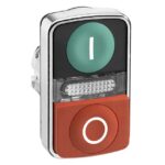 Tête bouton-poussoir double vert rouge Ø22 IP69K ZB4BW7L3741 – Image 6