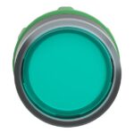 Tête bouton-poussoir lumineux verte Ø 22 mm, configuration visible, vue complémentaire 3